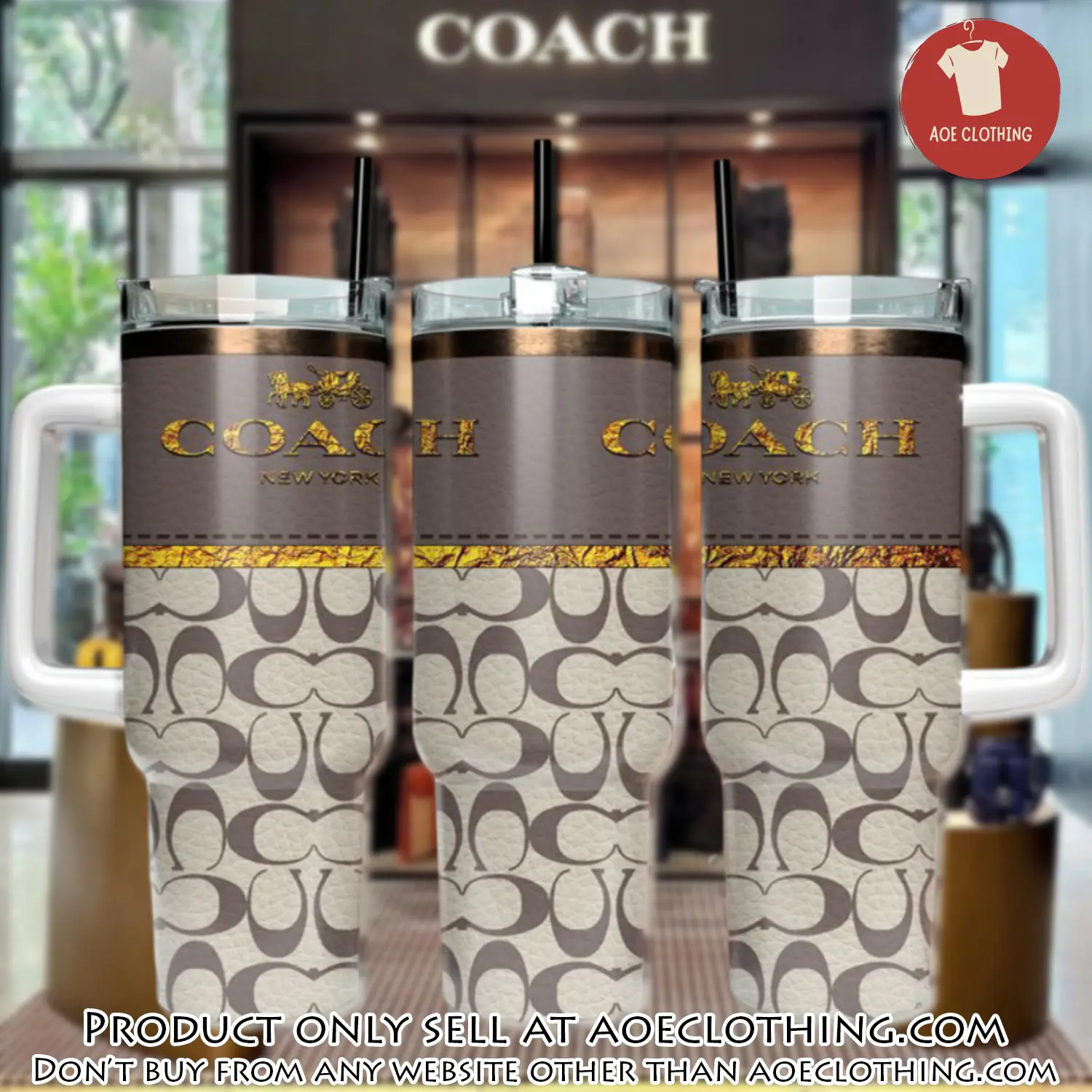 Coach logo stanley tumbler design 40oz logo stanley tumbler ktb1087 aoe2419003